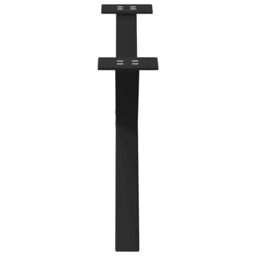 Berkfield Home Coffee Table Legs X-Shaped 2 pcs Black 70x(30-31) cm Steel - thumbnail 6