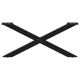 Berkfield Home Coffee Table Legs X-Shaped 2 pcs Black 70x(30-31) cm Steel - thumbnail 5