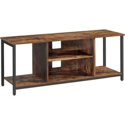 VASAGLE TV Stand Cabinet Open Shelves Console Large TVs Entertainment Room in Brown - thumbnail 9