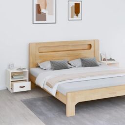 Berkfield Home Bedside Cabinets 2 pcs White 40x34x45 cm Solid Wood Pine - Size: 40 x 34 x 45 cm - thumbnail 3