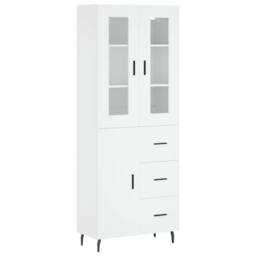 Berkfield Home Highboard White 69.5x34x180 cm Engineered Wood - thumbnail 3