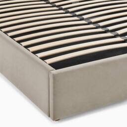 FurnitureboxUK Hayden Taupe Velvet Ottoman Double Bed Frame in Beige - thumbnail 8