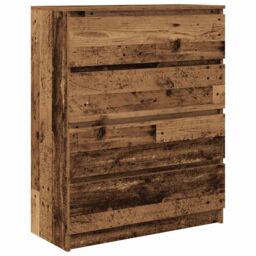Berkfield Home Sideboard Old Wood 80x35x99 cm Engineered Wood in Brown - Size: 80 x 35 x 99 cm - thumbnail 2