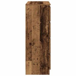 Berkfield Home Sideboard Old Wood 80x35x99 cm Engineered Wood in Brown - Size: 80 x 35 x 99 cm - thumbnail 7