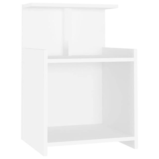Berkfield Home Durable Bed Cabinets 2 pcs White 40x35x60 cm Engineered Wood - Size: 40 x 35 x 60 cm - image 1