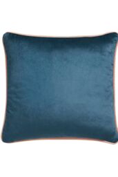 Laurence Llewelyn-Bowen 'Down the Dilly' Soft Touch Velvet Filled Cushion in Blue - Size: 43 cm x 43 cm - thumbnail 4