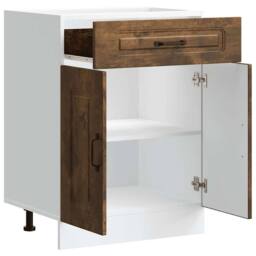 Berkfield Home Kitchen Base Cabinet Kalmar Smoked Oak Engineered Wood in Brown - thumbnail 5