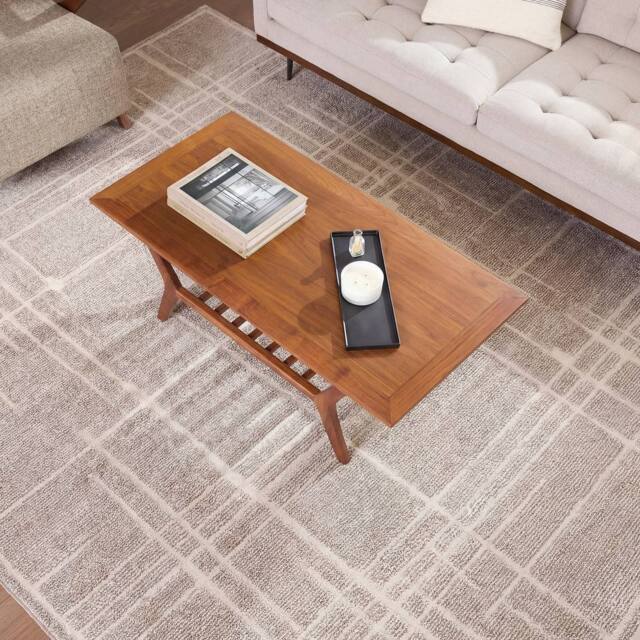 Livabliss Alba-Modern Brown Taupe Graphic Living Dining Bedroom Rug - Size: 160 cm x 215 cm - image 1