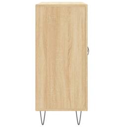 Berkfield Home Sideboard Sonoma Oak 90x34x80 cm Engineered Wood in Light Brown - Size: 90 x 34 x 80 cm - thumbnail 7