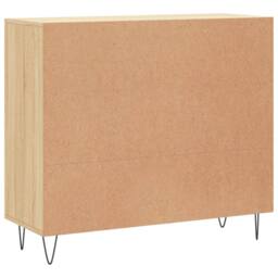 Berkfield Home Sideboard Sonoma Oak 90x34x80 cm Engineered Wood in Light Brown - Size: 90 x 34 x 80 cm - thumbnail 8