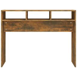 Berkfield Home Decorative Console Table Smoked Oak 105x30x80 cm Engineered Wood in Brown - Size: 105 x 30 x 80 cm - thumbnail 5