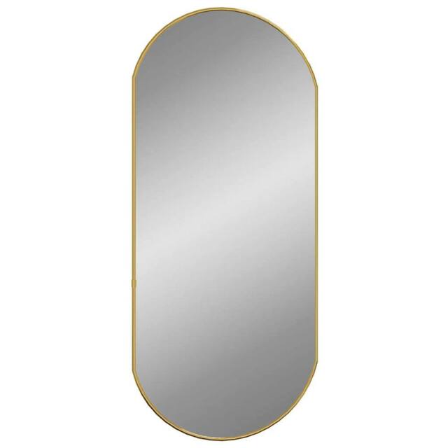 Berkfield Home Wall Mirror Gold 80x35 cm Oval - image 1