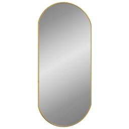Berkfield Home Wall Mirror Gold 80x35 cm Oval