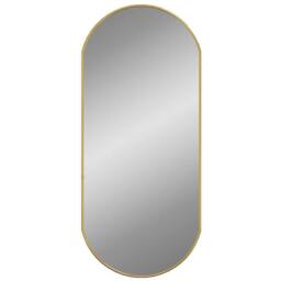 Berkfield Home Wall Mirror Gold 80x35 cm Oval - thumbnail 3