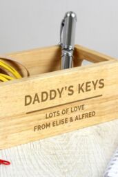 Personalised Memento Company Personalised Free Text Mini Wooden Crate in Light Brown - thumbnail 3