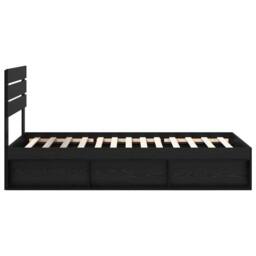 Berkfield Home Bed Frame with Headboard Black 100 x 200 cm Solid Pine Wood - thumbnail 8