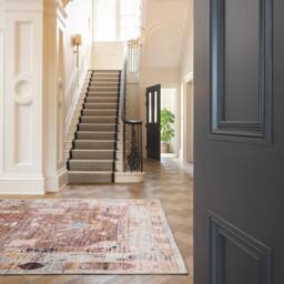 Kukoon Tribal Design Cotton Chenille Rug Brown Blue Machine Washable - Size: 80 cm x 300 cm - thumbnail 6