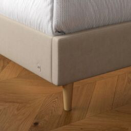 X Rocker Maisie Velvet Upholstered Bed Frame with LED Lights in Beige - Size: King - thumbnail 2
