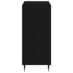 Berkfield Home Record Cabinet Black Oak 84, 5x38x89 cm Engineered Wood - Size: 5 x 38 x 89 cm - thumbnail 7