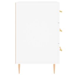 Berkfield Home Bedside Cabinet White 40x40x66 cm Engineered Wood - Size: 40 x 40 x 66 cm - thumbnail 6