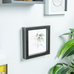 "Nicola Spring 3D Box Photo Frames - 6"" x 6"" - Pack of 2 in Black" - thumbnail 6