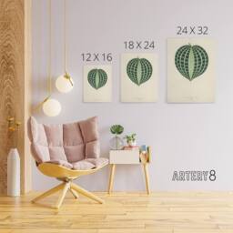 "Artery8 Vintage Botanical Seersucker Plant Leaf Fawcett Canvas Wall Art in Beige - Size: W18"" x H24""" - thumbnail 4