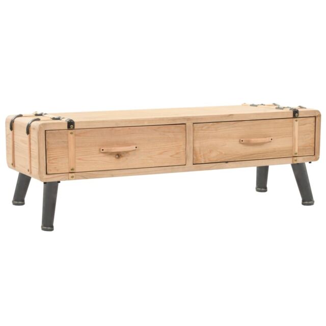 Berkfield Home TV Cabinet Solid Fir Wood 120x33x35 cm in Brown - Size: 120 x 33 x 35 cm - image 1