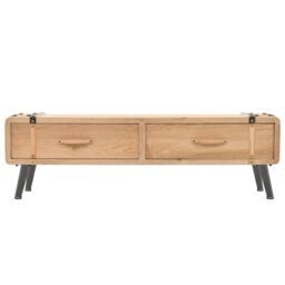 Berkfield Home TV Cabinet Solid Fir Wood 120x33x35 cm in Brown - Size: 120 x 33 x 35 cm - thumbnail 2