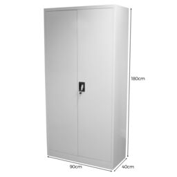 Monstershop Metal Filing Cabinet 180cm in Grey - thumbnail 5