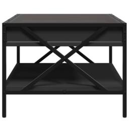 Berkfield Home Decorative Coffee Table with Infinity LED Black 70x50x38 cm - Size: 70 x 50 x 38 cm - thumbnail 7
