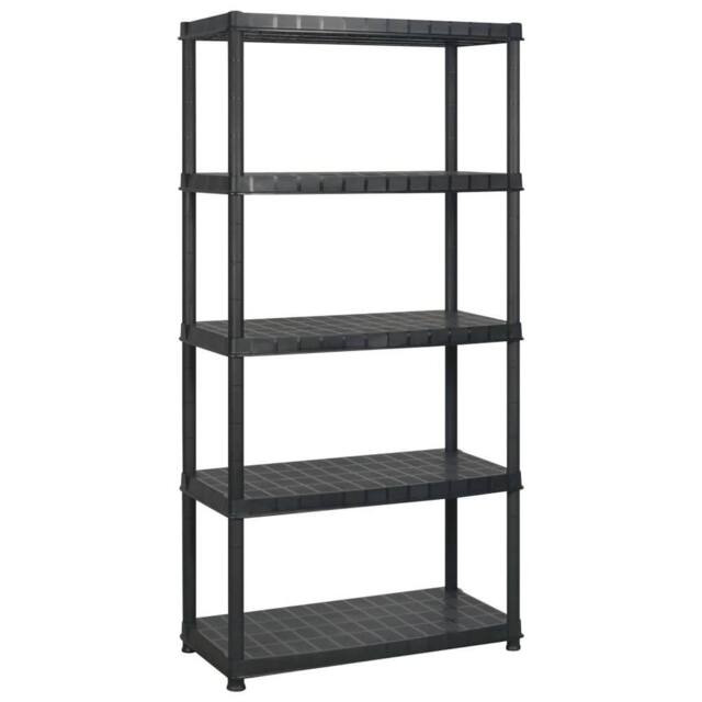 Berkfield Home Storage Shelf 5-Tier Black 183x45.7x185 cm Plastic - image 1