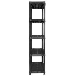 Berkfield Home Storage Shelf 5-Tier Black 183x45.7x185 cm Plastic - thumbnail 4