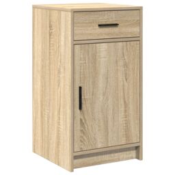 Berkfield Home 3 Piece Dressing Table Set with LED Sonoma Oak Engineered Wood - thumbnail 6