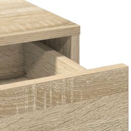 Berkfield Home 3 Piece Dressing Table Set with LED Sonoma Oak Engineered Wood - thumbnail 7