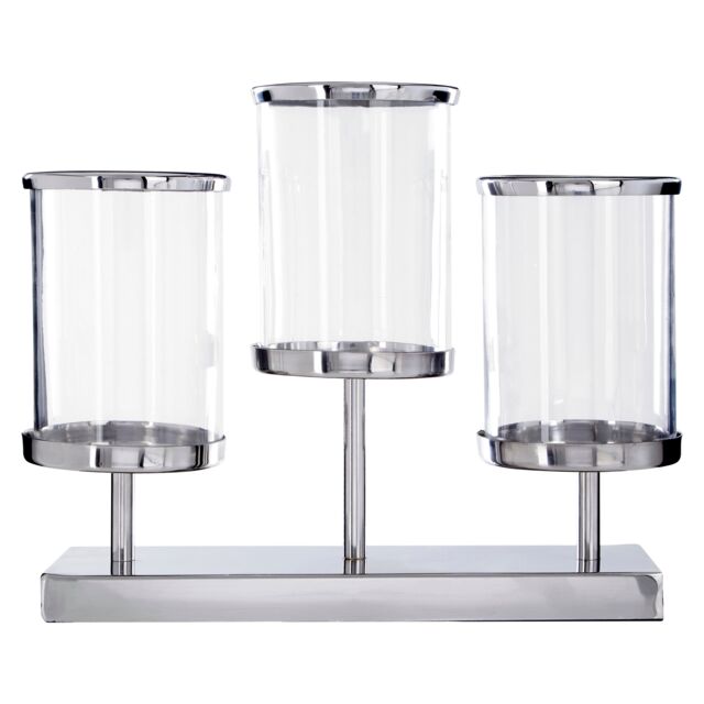 Orsina Kensington Townhouse 3 Light Candle Holder in Silver - image 1
