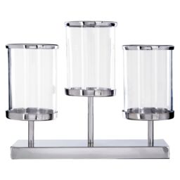Orsina Kensington Townhouse 3 Light Candle Holder in Silver