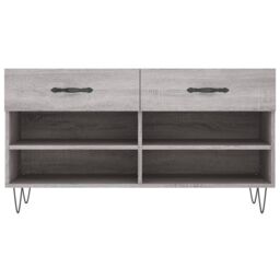 Berkfield Home Shoe Bench Grey Sonoma 102x35x55 cm Engineered Wood - Size: 102 x 35 x 55 cm - thumbnail 6