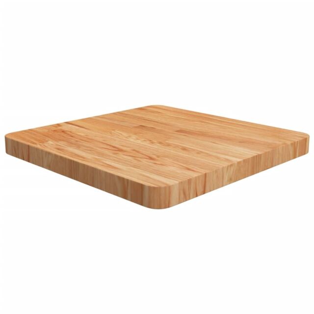 Berkfield Home Square Table Top Light Brown 50x50x4cm Treated Solid Wood Oak - Size: 50 x 50 x 4 cm - image 1