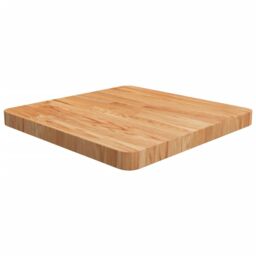 Berkfield Home Square Table Top Light Brown 50x50x4cm Treated Solid Wood Oak - Size: 50 x 50 x 4 cm - thumbnail 1