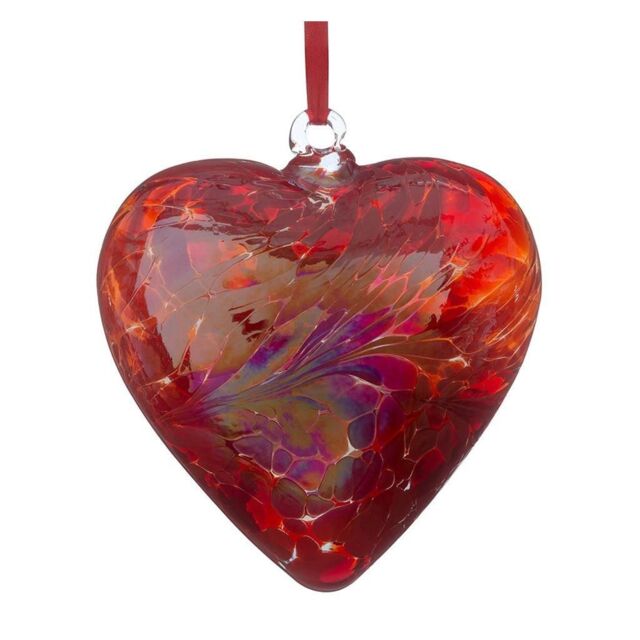 Sienna Glass 8cm Friendship Heart I Love You Red in Dark Red - image 1