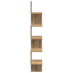 Berkfield Home Wall Corner Shelf Artisan Oak 20x20x127.5 cm Engineered Wood in Brown - thumbnail 5
