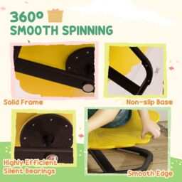 AIYAPLAY Sensory Spinning Chair, Kids Swivel Chair in Yellow - thumbnail 5