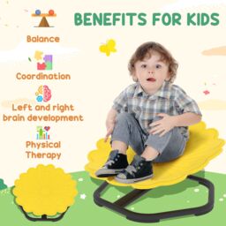 AIYAPLAY Sensory Spinning Chair, Kids Swivel Chair in Yellow - thumbnail 4