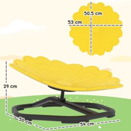 AIYAPLAY Sensory Spinning Chair, Kids Swivel Chair in Yellow - thumbnail 3