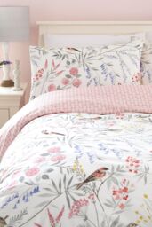 Dreams & Drapes 'Caraway' Reversible Duvet Cover Set in Pink - Size: Super King - thumbnail 2