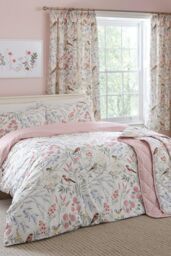 Dreams & Drapes 'Caraway' Reversible Duvet Cover Set in Pink - Size: Super King - thumbnail 6