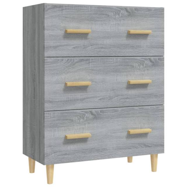 Berkfield Home Sideboard Grey Sonoma 70x34x90 cm Engineered Wood - Size: 70 x 34 x 90 cm - image 1