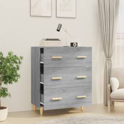 Berkfield Home Sideboard Grey Sonoma 70x34x90 cm Engineered Wood - Size: 70 x 34 x 90 cm - thumbnail 6
