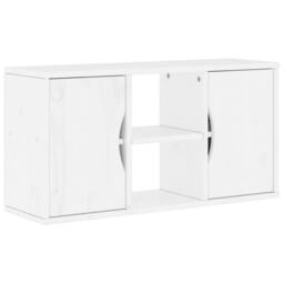 Berkfield Home TV Cabinet ODDA White 79x24x40 cm Solid Wood Pine - Size: 79 x 24 x 40 cm - thumbnail 3