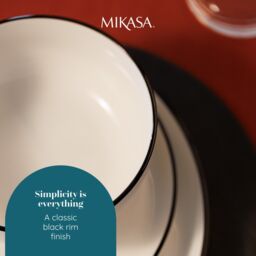 Mikasa Limestone 12pc Porcelain Dinner Set, White - thumbnail 8